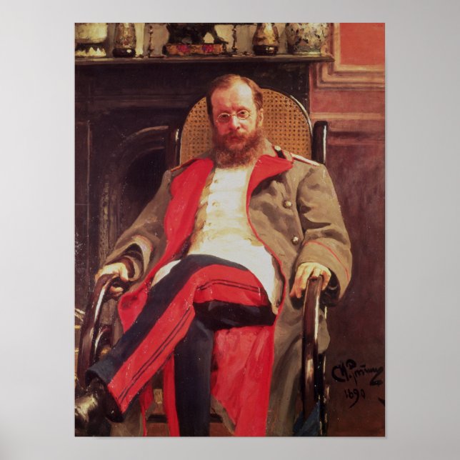 Póster Portrait of Zesar Kjui , 1890 (Frente)