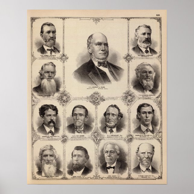 Póster Portraits of Illinois Thirteen (Frente)