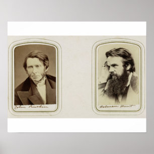 Póster Portraits of John Ruskin (1819-1900) and William H