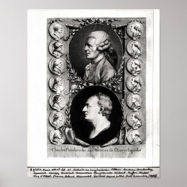 Póster Portraits of the Encyclopaedists Jean (Frente)