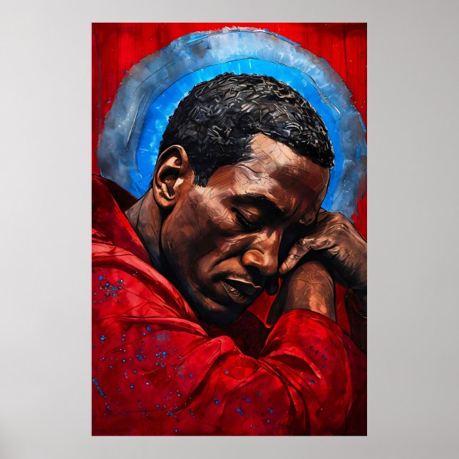 Póster Porträt eines Emotionalen Schwarzen Mannes (Frente)