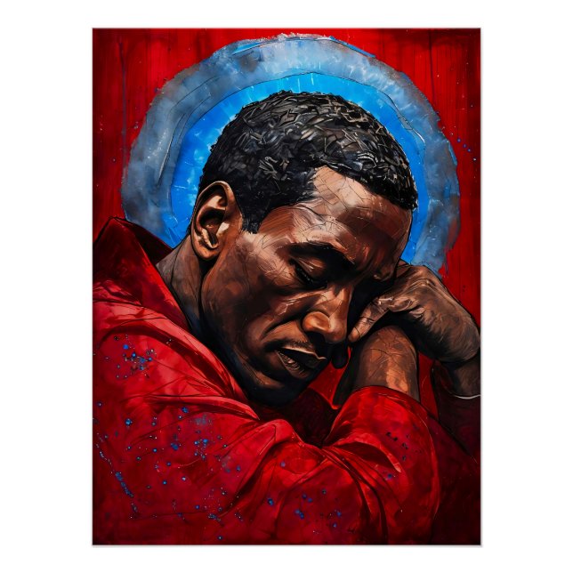 Póster Porträt eines Emotionalen Schwarzen Mannes (Anverso)