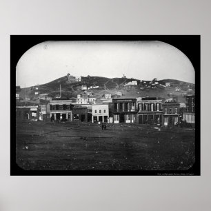 Póster Portsmouth Square San Francisco Daguerreoype 1851
