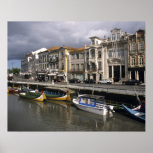 Póster Portugal, Aveiro. Moliceiros (recolección de algas