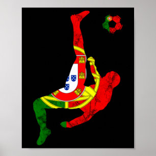 Póster Portugal Bandera Portuguesa Fútbol Fútbol Portugué