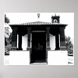 Póster Portugal : Cute White Church w/ Bell Print