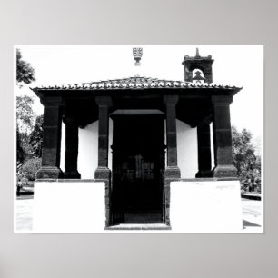 Póster Portugal : Cute White Church w/ Bell Print