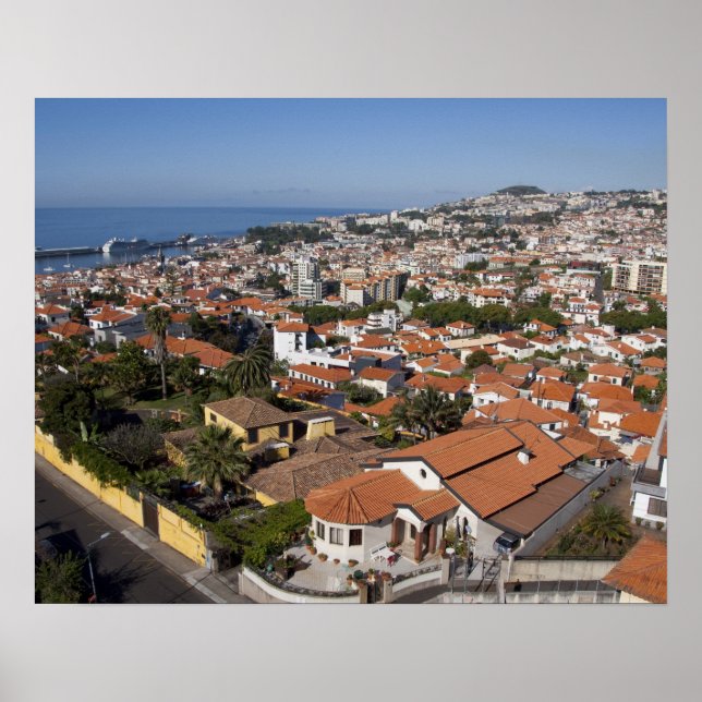 Póster Portugal, Isla de Madeira, Funchal. Teleférico (Frente)