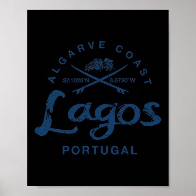 Póster Portugal Lagos Surf Vintage  (Frente)