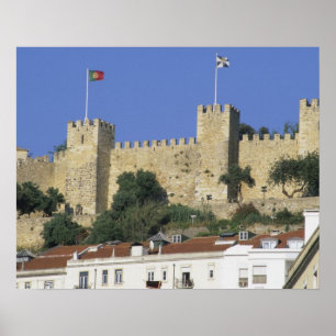 Póster Portugal, Lisboa. Castelo de Sao Jorge.