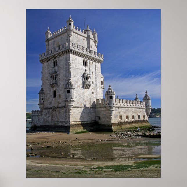 Póster Portugal, Lisboa. Torre Belem, un mundo de la UNES (Frente)
