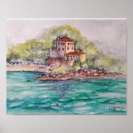 Póster Portugal Palácio da Comenda Tarjeta Setubal