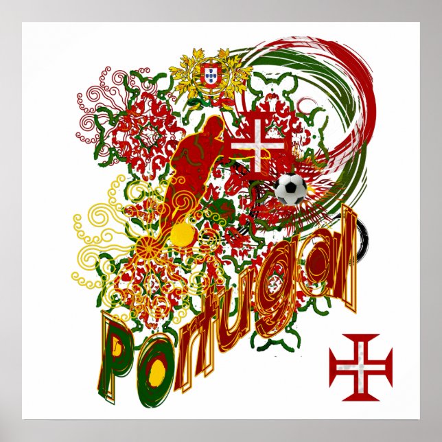 Póster Portugal - Selección Protuguesa Impressão (Frente)