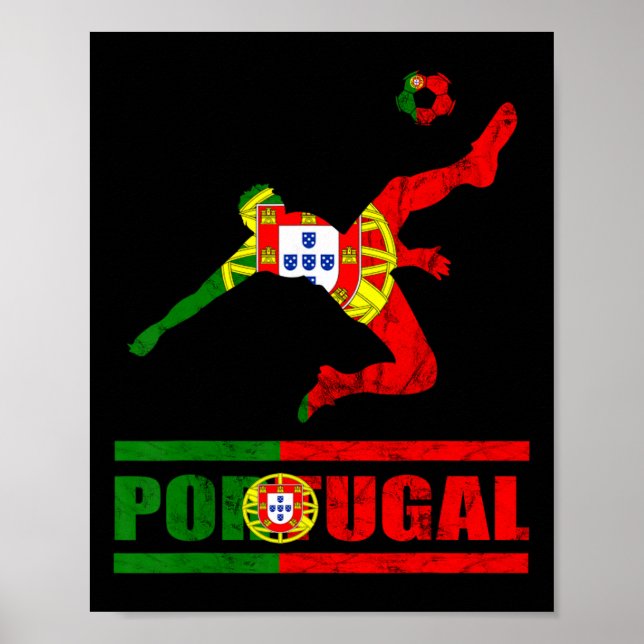 Póster Portuguese Flag Portugal Soccer Portuguese Pride P (Frente)