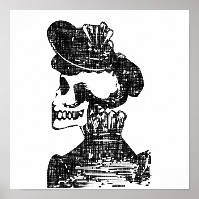 Póster Posada Calavera Skull Bonnet de dos tonos (Frente)