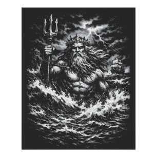 Póster Poseidón — Señor de las Profundidades por BurnsInH