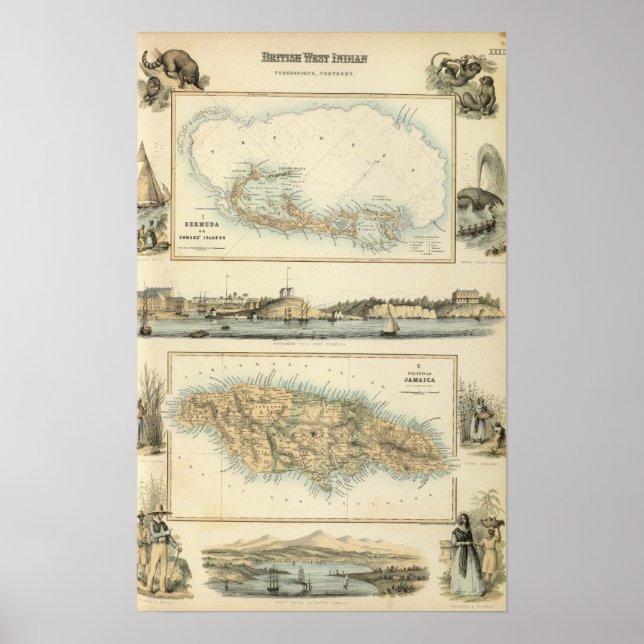 Póster Posesiones británicas del oeste de India (Frente)