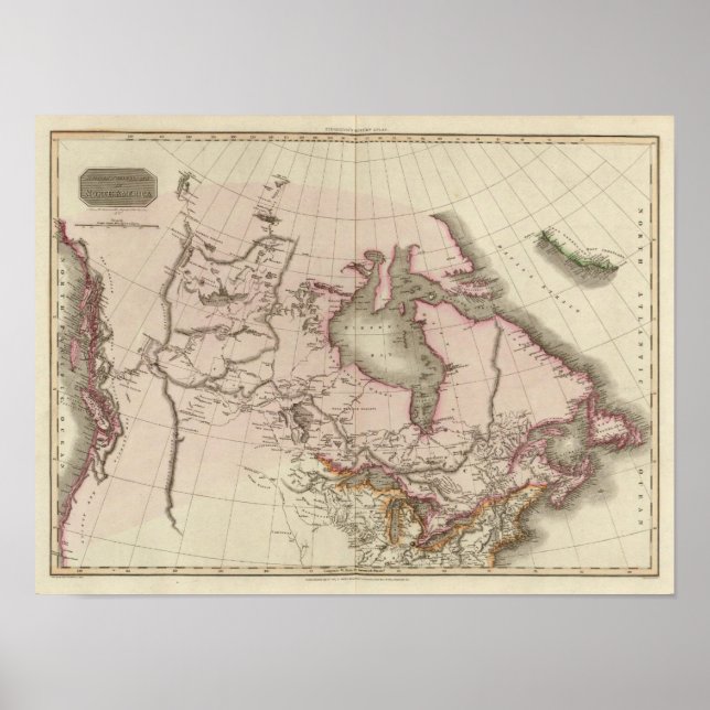 Póster Posesiones británicas en América del Norte (Frente)