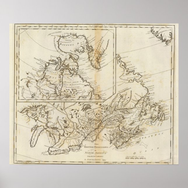 Póster Posesiones británicas en América del Norte 2 (Frente)