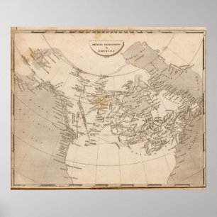 Póster Posesiones británicas en Estados Unidos