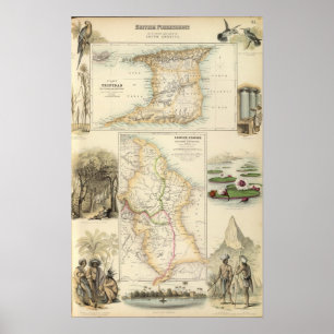 Póster Posesiones británicas en la costa este del norte