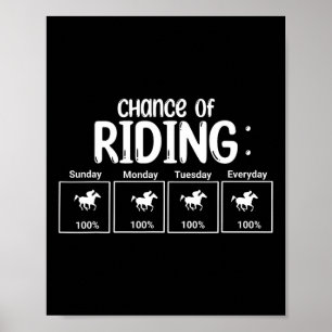 Póster Posibilidad De Montar A Caballo Divertido