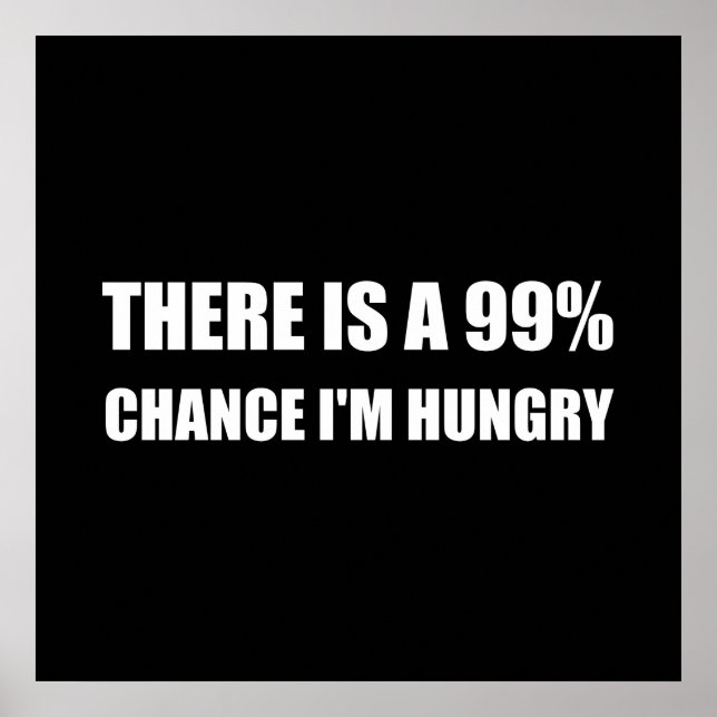 Póster Posibilidad de que tenga hambre (Frente)