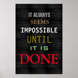 Póster Posibilidad Motivadora Cita Madera Gris