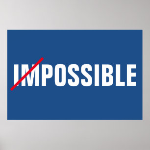 Póster Posibilidades Inspiradoras imposibles de éxito