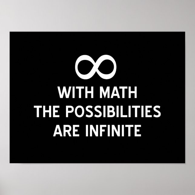 Póster Posibilidades matemáticas e infinitas (Frente)