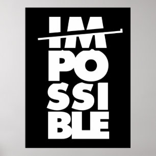 Póster Posibles palabras imposibles, motivadoras