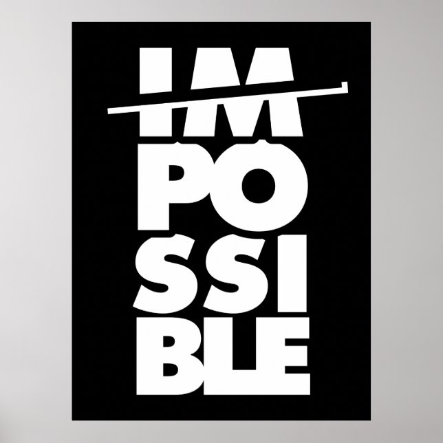 Póster Posibles palabras imposibles, motivadoras (Frente)