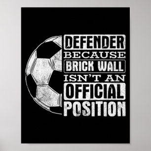 Póster Posición de pared de ladrillo defensor Deportes fú