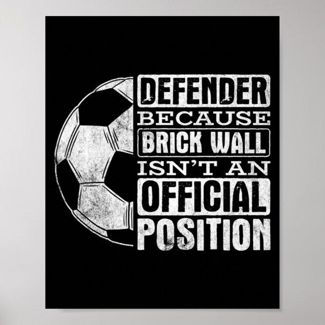 Póster Posición de pared de ladrillo defensor Deportes fú (Frente)