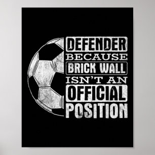 Póster Posición de pared de ladrillo defensor Deportes fú
