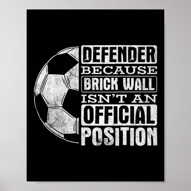 Póster Posición de pared de ladrillo defensor Deportes fú (Frente)