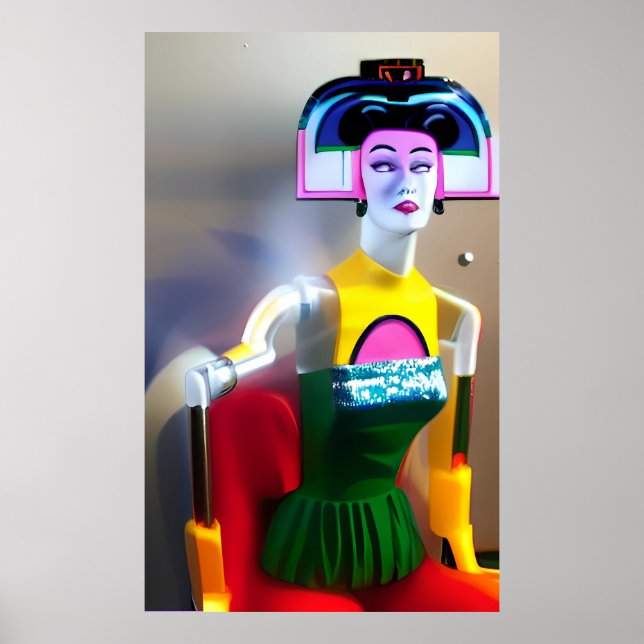 Póster Posición del modelo para un artista virtual (Frente)