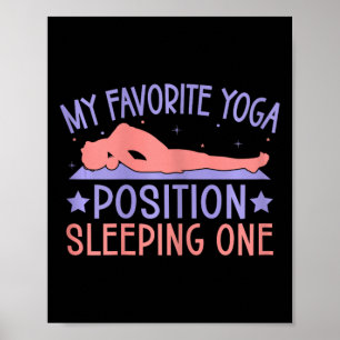 Póster Posición favorita de yoga durmiendo uno Yoga diver