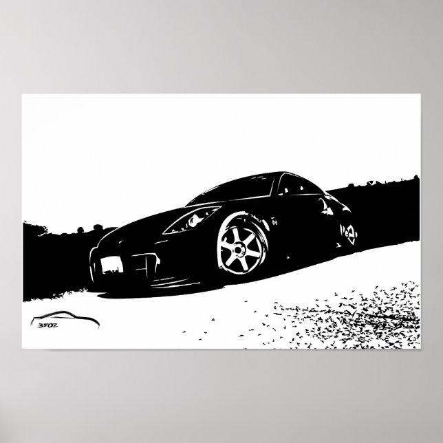 Póster Posición frontal de Nissan 350z (Frente)