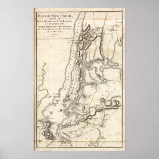 Póster Posiciones de Isla y Nueva York
