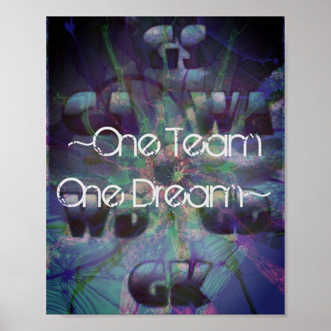 Póster Posiciones de Netball con presupuesto motivacional (Frente)