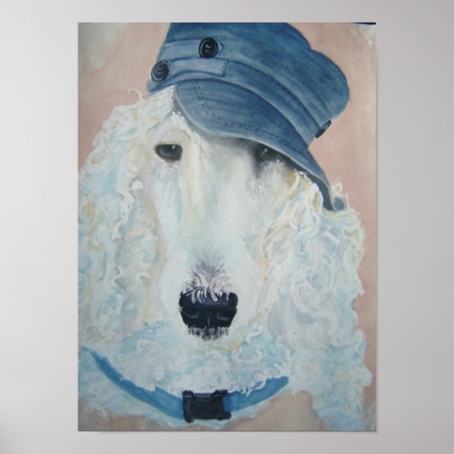 Póster posing poodle print (Frente)