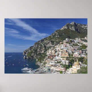 Póster Positano a orillas del mar