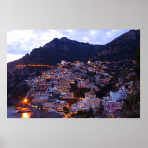 Póster Positano, Costa Amalfitana, Italia
