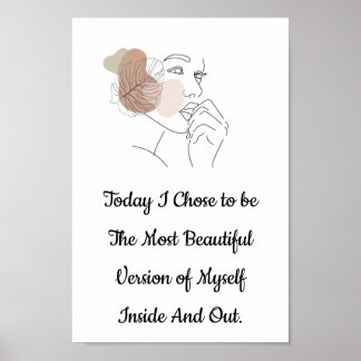 Póster Positive affirmation