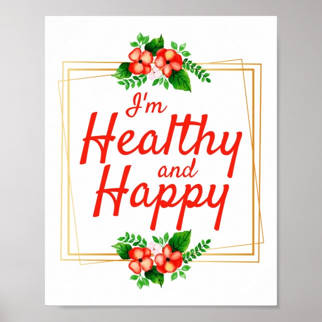 Póster positive affirmations quotes for work and life (Frente)