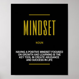 Póster Positive Mindset Inspirational Quote On Success