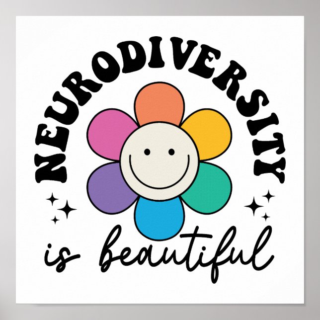 Póster Positive Neurodiversity Acceptance Quote (Frente)