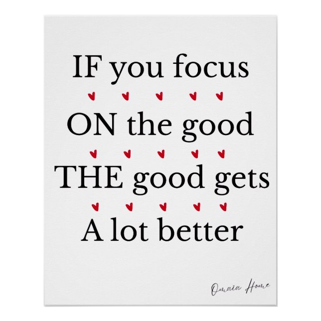 Póster Positive Quote Wall Art (Anverso)