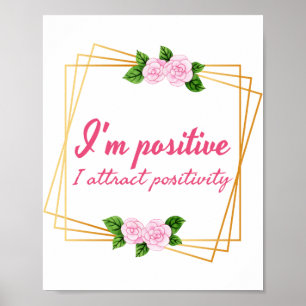 Póster positive vibe sayings for self love